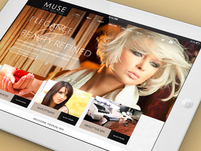 Muse Spa website clean design flat grid minimal modern web web design website