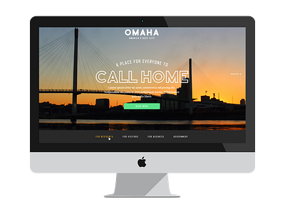 Omaha Municipality Redesign clean design grid municipality texture web design website