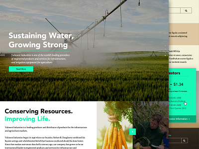 Valmont Design Pitch/Concept corporate website farming farming website grid texture web web design website