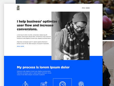 Portfolio Template clean homepage minimal portfolio web design website