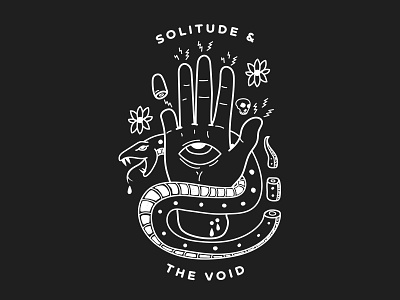 Solitude and the Void T shirt design art graphic graphic design illustration occult t shirt
