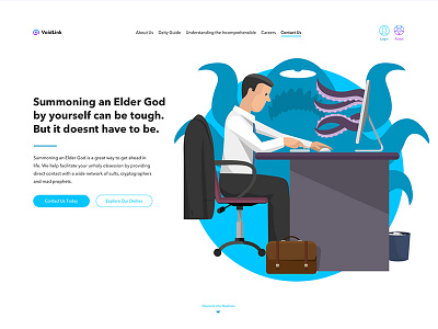 Voidlink clean corporate demons homepage website design