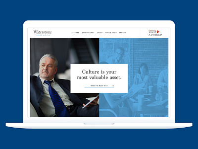 Waterstone HC website design clean corporate minimal web design website white