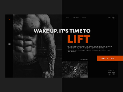 Idea for gym website design gym site web website