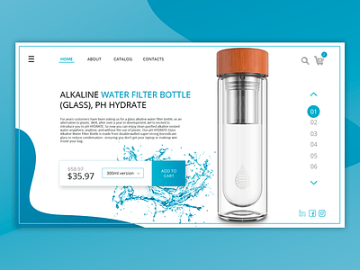 Website for water botles shop design idea page shop shop design site ux water web