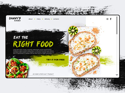 Eat the right food! design food idea online site ui ux web website