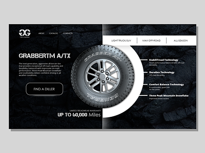 Car tire shop dark design idea online shop site site design ui ux ux ui web website