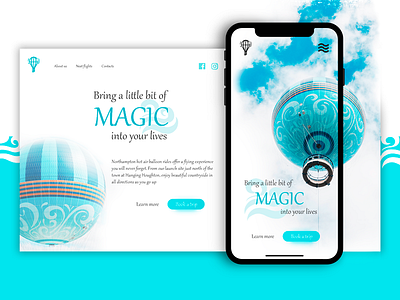 Air balloon website concept