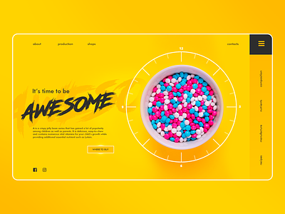 Juicy spring web design design emotions idea online site ux web website yellow