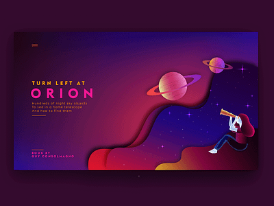 Turn Left at Orion illustration space ui ux