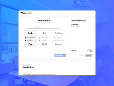 Docket Launches on Product Hunt animation checkout checkout page docket figma modal payment form pricing pricing page pricing table product hunt stripe tiers upsell web app