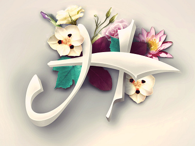 JH logo flowers icon logo retro