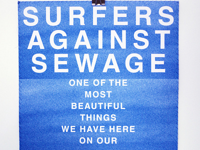 SAS blue poster print sea surf surfers