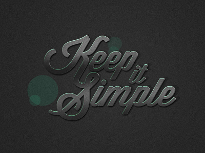 Keep it simple 3d type typography