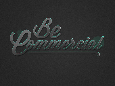 Be commercial 3d type typography