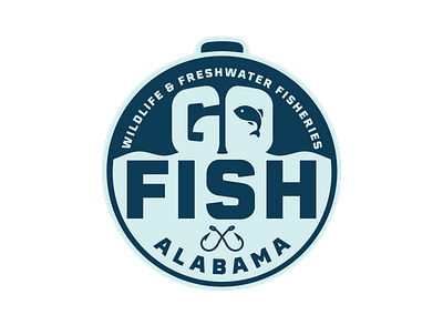 Go Fish, Alabama! Logo Design alabama community conservation design fish fisheries fishing government logo outdoors outreach program