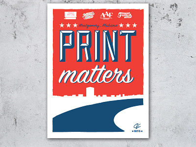 Print Matters Event Poster aaf alabama design montgomery print matters screenprint