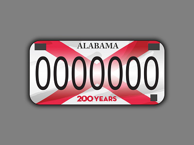 AL Bicentennial Plate Design alabama bicentennial design license plate plate state