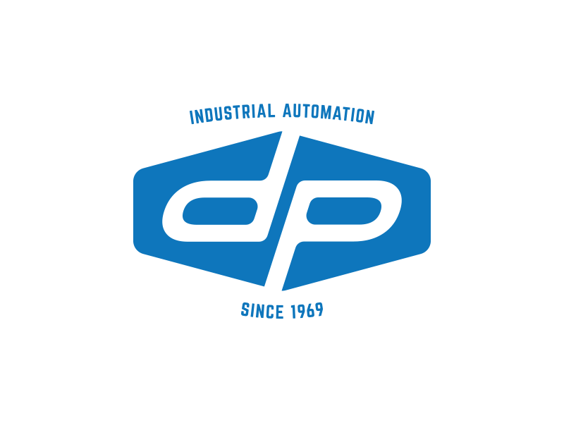 DWP Industrial Round 1 blue branding design industrial logo