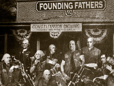 Founding Fathers' Ride composition historical illustration photoshop politics presidential election satire