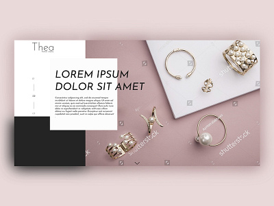 Thea - Jewelry Store banner brasil brazil design gold jewelry minimal pink typography ui ux web website