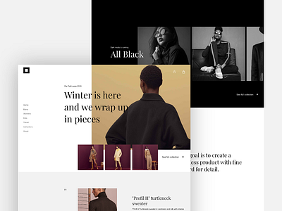 Fashion website clean fashion layout website