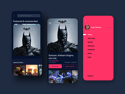 App Store UI app appstore batman design mobile ui ux