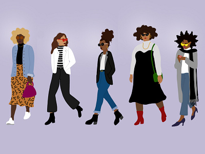 Fall Street Style autumn black women fall fashion illustration illustration procreate street fashion street style style