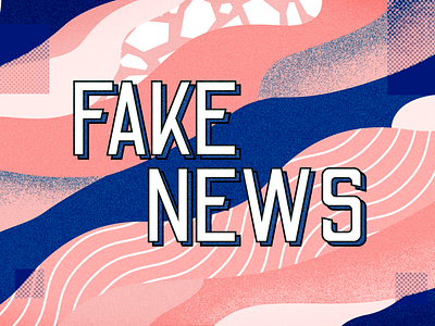 Fake News blue fake news pink texture visual design