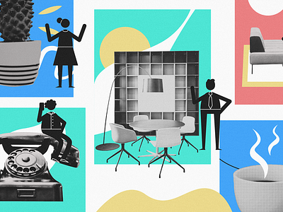 Office Collage by Alberto Saenz on Dribbble