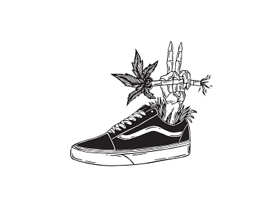 Vans - Marco Iglesias art artwork coconuts hand drawn illustration illustration art marcoiglesias skate skateboard skull surf surfing tenis vans vans of the wall