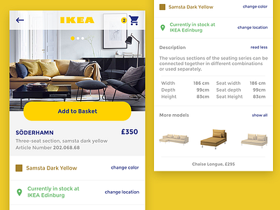 Ikea App Concept app ecomerce flat ios iphone mobile store