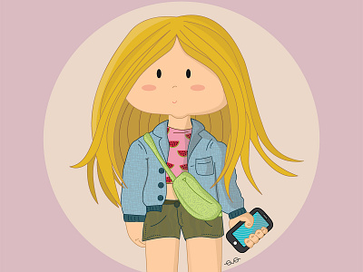 Teenager art design draw drawing girl illustration illustration girls illustration kids vector