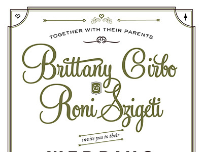 Wedding Invitiation design invite marriage print typography vintage wedding