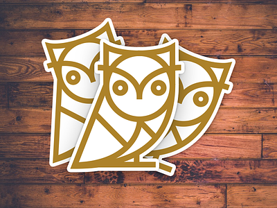 Wit & Wisdom bird illustration owl single stroke sticker wisdom wit