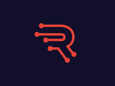 RigidBits Logo branding connection logo network r rigid security technology