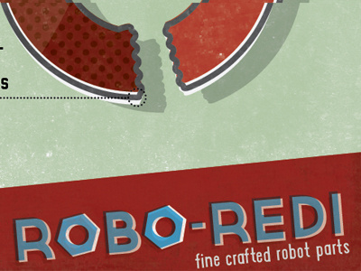 Robo Redi 50s classic cmoiseve label packaging retro robo texture vintage