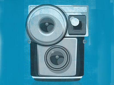 Kodak Brownie Camera camera illustration poster shutter texture vintage