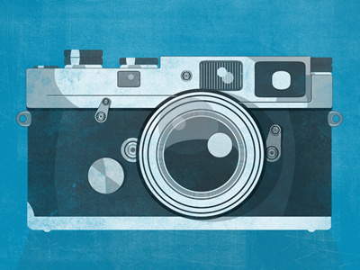 Leica M3 camera illustration poster shutter texture vintage