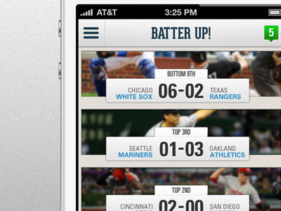 Sports App 02 app baseball design ios iphone prediction score social sports team