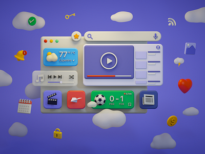 Web 3d 3d cloud design icons illustration octane web webdesign