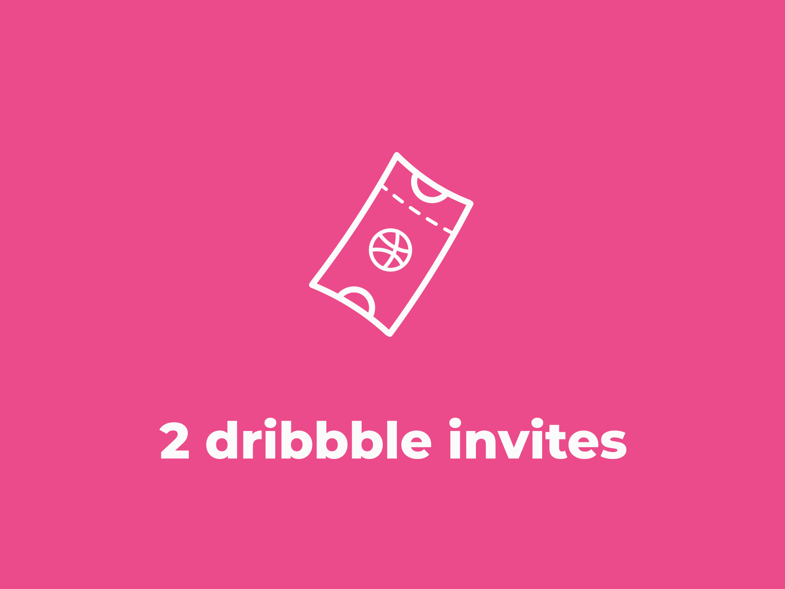 2 Dribbble Invites 2 2d after effect animation design dribbble gif giveway graphic invite invites join line shot shots stroke vector