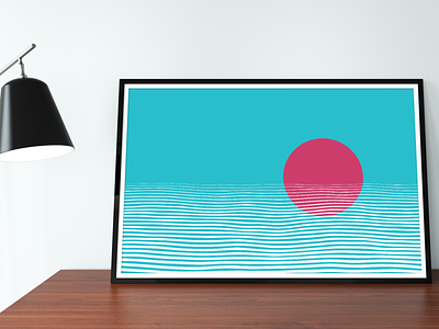 Chill Wave abstract art automatism design generative graphic design javascript minimalism p5js photoshop poster processing