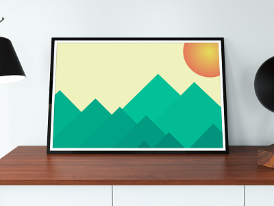 Mountain Range abstract art automatism design generative graphic design javascript minimalism p5js photoshop poster processing