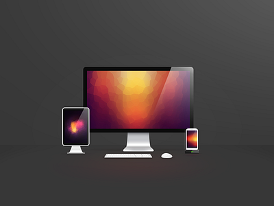 My desktop 7 desktop galaxy mac monitor my nexus phone s3 tablet vector