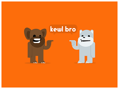 kewl bro! animals bear bro kewl monkey pawn photoshop pointing polar vector