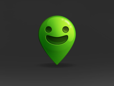 Jollyface Icon anywhere bubble friends glossy green icon rebound smiley