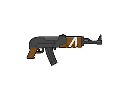 AK-47 ak47 doodle gun illustration photoshop rebel vector weapon