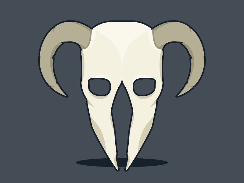 Skull Helm demon gif horns hover illustration mask ram skull vector