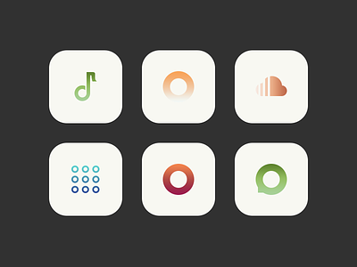 GRADII - Icons android app icons gradient icons minimal vector